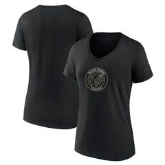 Chicago Blackhawks Women's Alternate Logo V-Neck T-Shirt - Black T-shirts