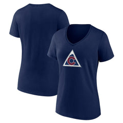 Colorado Avalanche Women's Alternate Logo V-Neck T-Shirt - Navy T-shirts