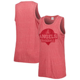 Los Angeles Angels Soft as a Grape Women's Tri-Blend Tank Top Red