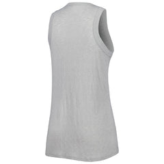 Miami Marlins Soft as a Grape Women's Tri-Blend Tank Top Gray