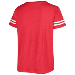 Washington Nationals Soft as a Grape Women's Plus Size V-Neck Jersey T-Shirt Red