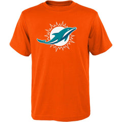 Miami Dolphins Outerstuff Youth Primary Logo T-Shirt - Orange for sale