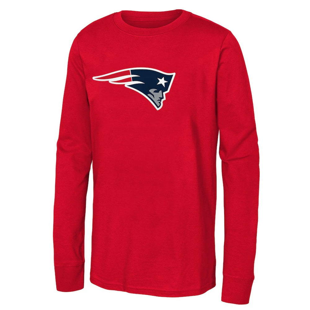 New England Patriots Youth Primary Logo Long Sleeve T-Shirt - Red for sale