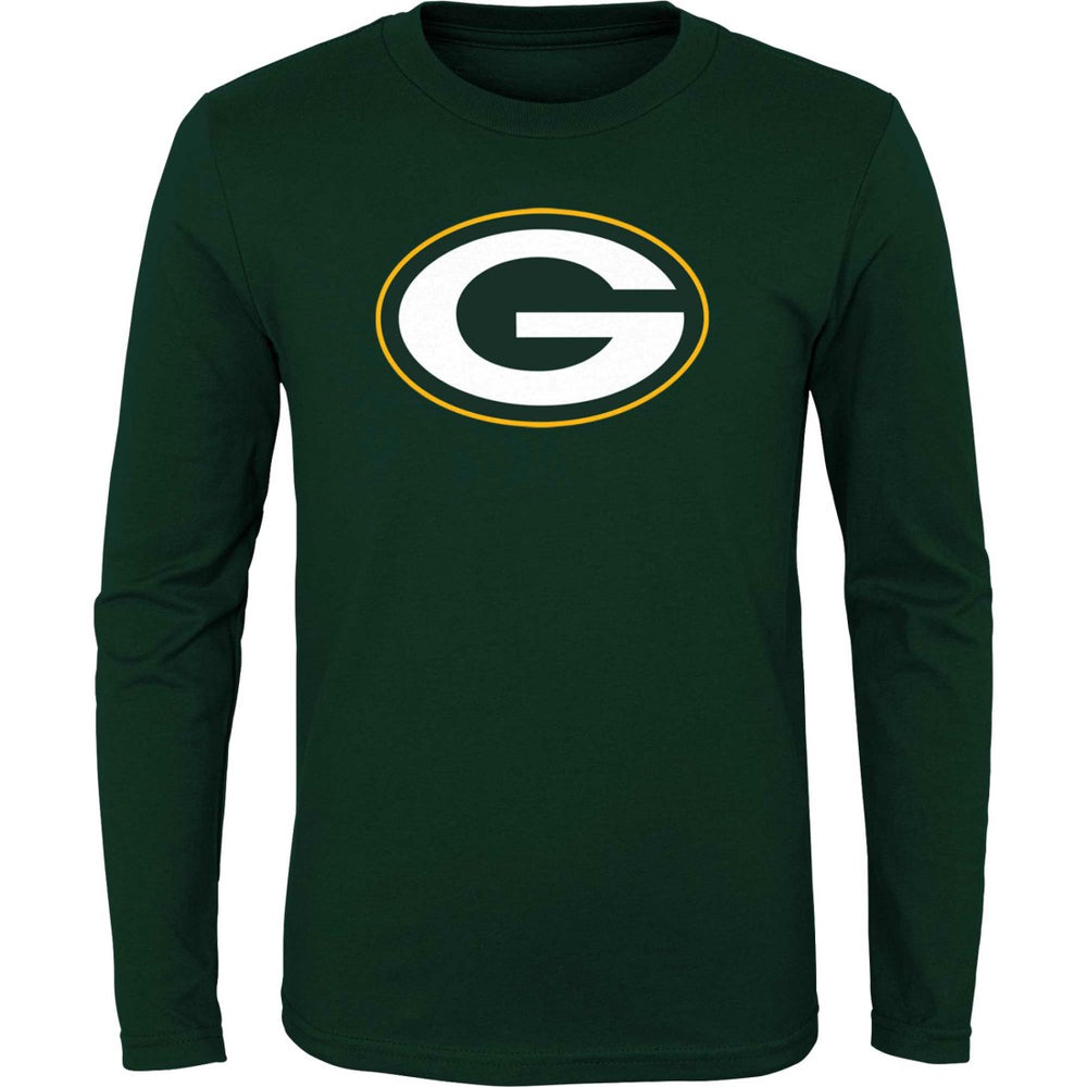Green Bay Packers Youth Primary Logo Long Sleeve T-Shirt - Green cheap