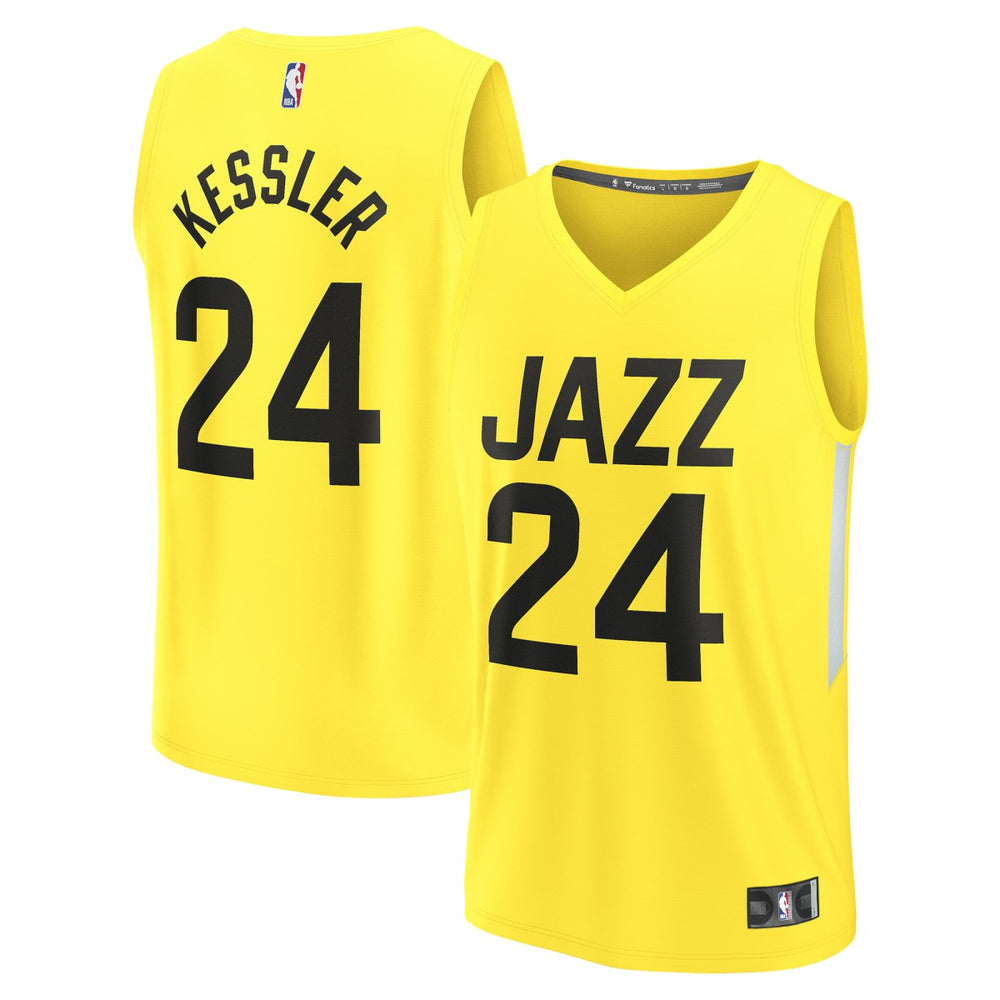 Walker Kessler Utah Jazz Fast Break Replica Player Jersey - Icon Edition - Yellow on sale
