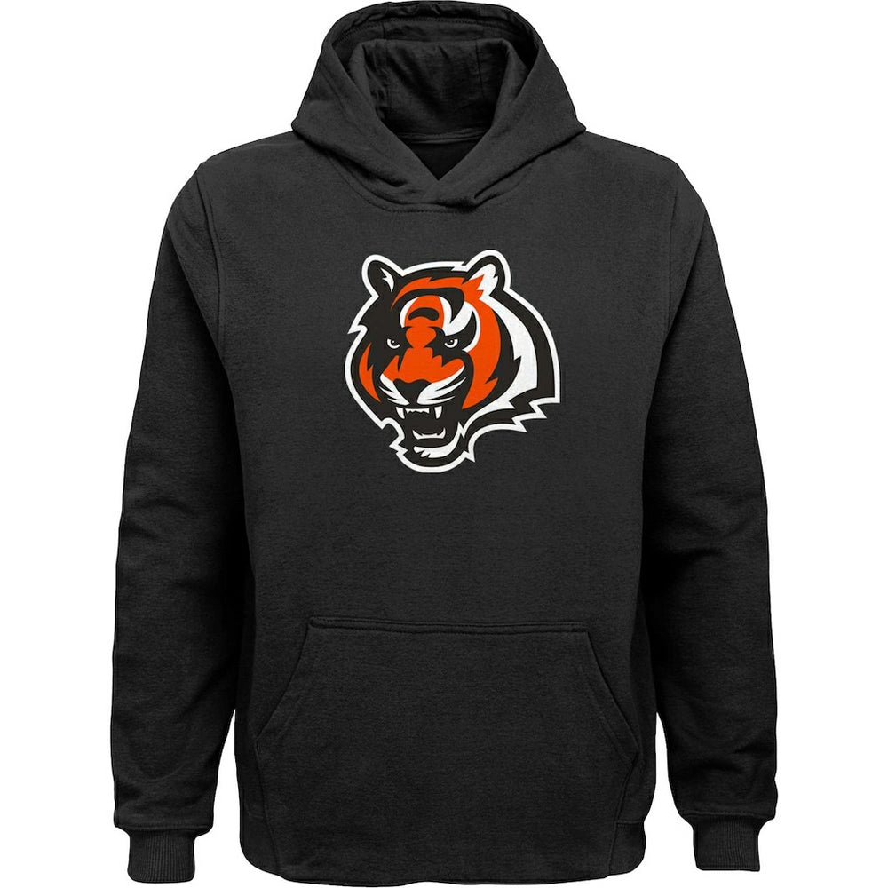 Cincinnati Bengals Youth Team Logo Pullover Hoodie - Black outlet