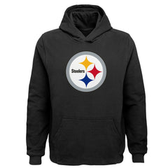 Pittsburgh Steelers Youth Team Logo Pullover Hoodie - Black for sale