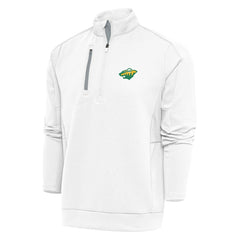 Minnesota Wild Antigua Special Edition 2.0 Generation Quarter-Zip Pullover Top - White Pullover