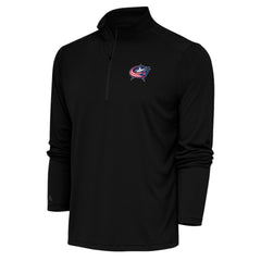 Columbus Blue Jackets Antigua Special Edition 2.0 Tribute Quarter-Zip Pullover Top - Black Pullover