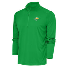 Minnesota Wild Antigua Special Edition 2.0 Tribute Quarter-Zip Pullover Top - Green Pullover