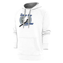 Tampa Bay Lightning Antigua Special Edition 2.0 Victory Pullover Hoodie - White Hoodies
