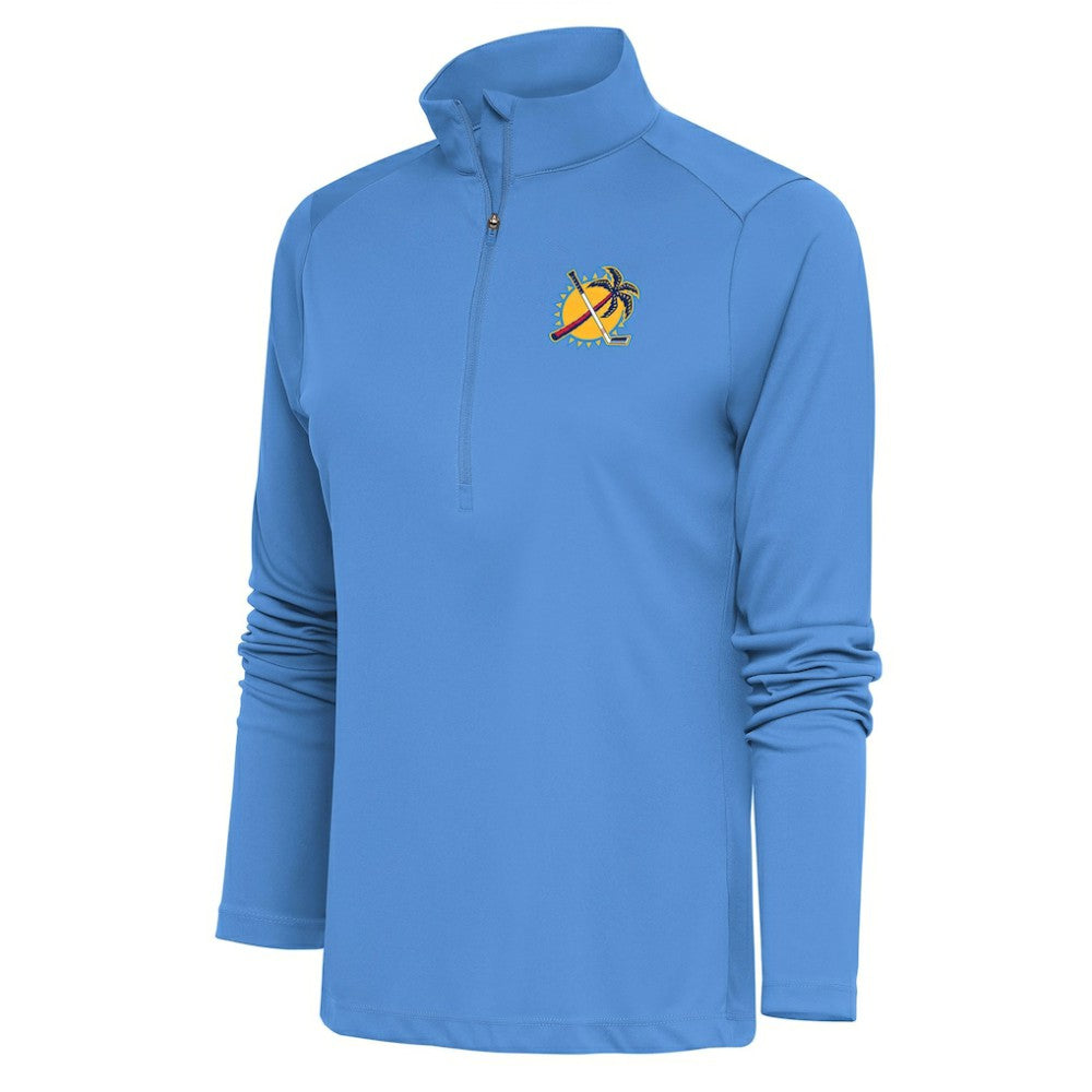 Florida Panthers Antigua Women's Special Edition 2.0 Tribute Quarter-Zip Pullover Top - Light Blue Pullover