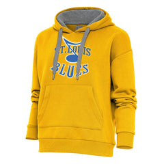 St. Louis Blues Antigua Women's Special Edition 2.0 Victory Pullover Hoodie - Gold Hoodies