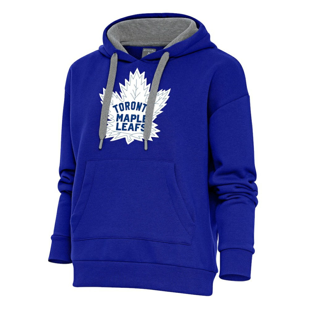 Toronto Maple Leafs Antigua Women's Special Edition 2.0 Victory Pullover Hoodie - Royal Hoodies