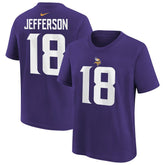 Justin Jefferson Minnesota Vikings Youth Player Name & Number T-Shirt - Purple discount