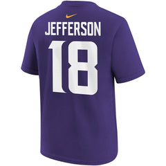 Justin Jefferson Minnesota Vikings Youth Player Name & Number T-Shirt - Purple discount