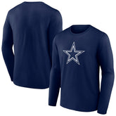 Dallas Cowboys Primary Logo Long T-Shirt - Navy sale