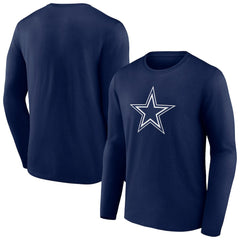 Dallas Cowboys Primary Logo Long T-Shirt - Navy sale