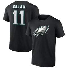 A.J. Brown Philadelphia Eagles Icon Player Name & Number T-Shirt - Black online