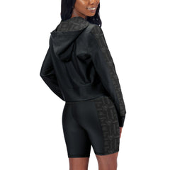 Pittsburgh Penguins Women's Cropped Full-Zip Hoodie - Black Hoodies