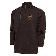 Cleveland Browns Antigua Team Logo Generation Quarter-Zip Pullover Jacket - Brown cheap