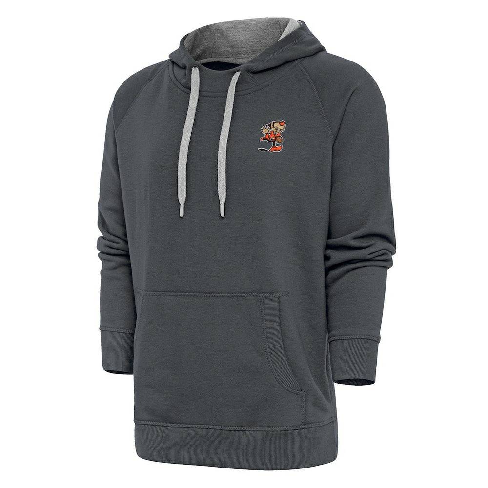 Cleveland Browns Antigua Team Logo Victory Pullover Hoodie - Charcoal sale