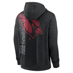 Arizona Cardinals Layered Logo Statement Pullover Hoodie - Black sale
