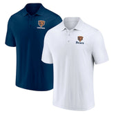 Chicago Bears Throwback Two-Pack Polo Set - White/Navy sale