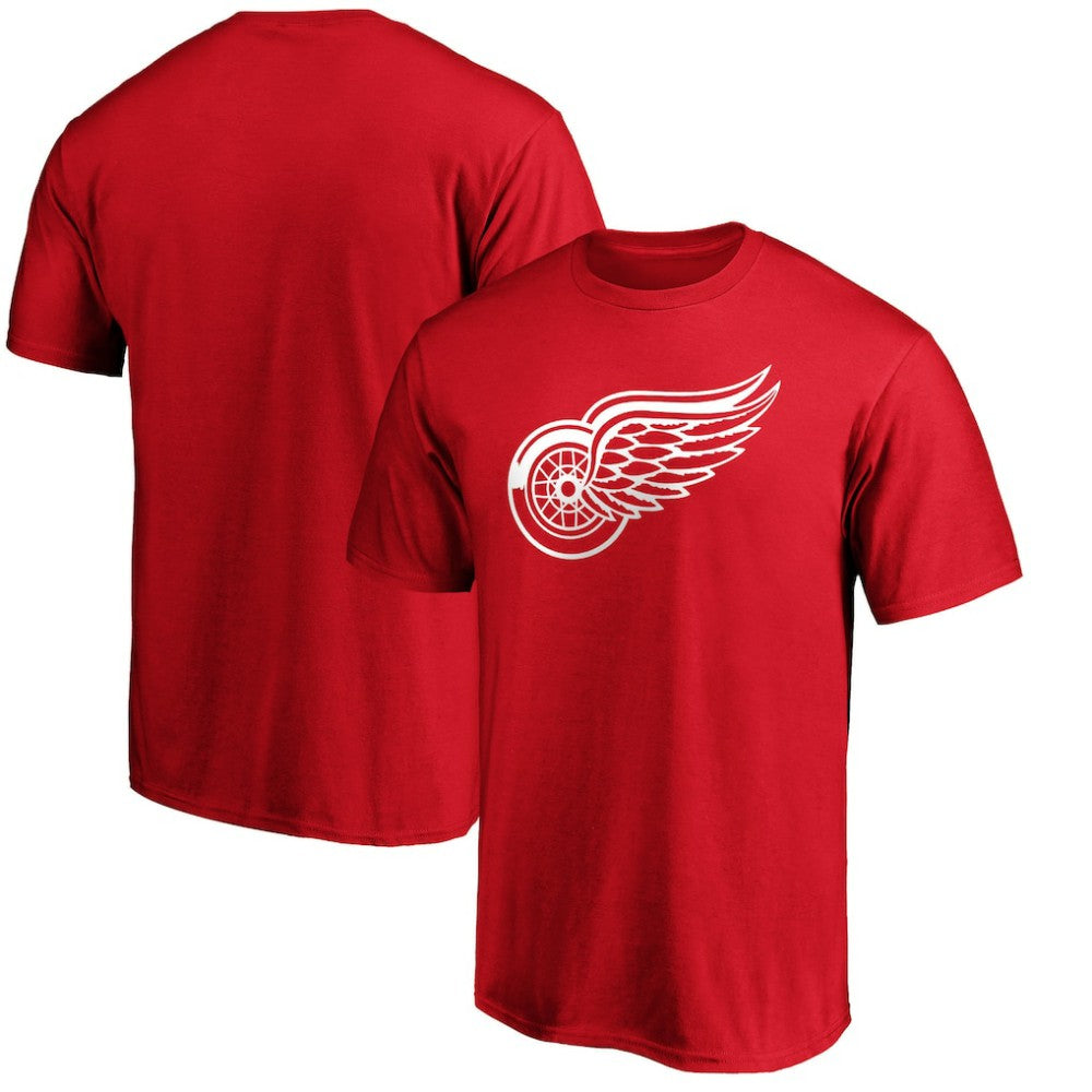 Detroit Red Wings Primary Logo Team T-Shirt - Red T-shirts