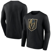 Vegas Golden Knights Primary Logo Team Long Sleeve T-Shirt - Black T-shirts