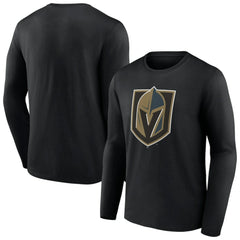 Vegas Golden Knights Primary Logo Team Long Sleeve T-Shirt - Black T-shirts