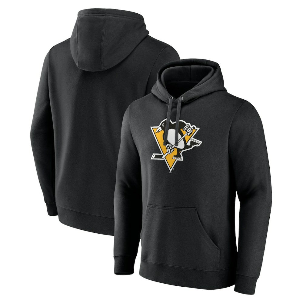 Pittsburgh Penguins Primary Team Logo Pullover Hoodie - Black Hoodies