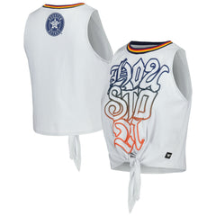 Houston Astros The Wild Collective Women's Twisted Tie Front Tank Top Gray
