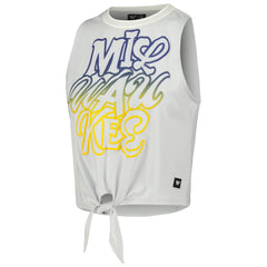 Milwaukee Brewers The Wild Collective Women's Twisted Tie Front Tank Top White