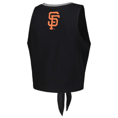 San Francisco Giants The Wild Collective Women's Twisted Tie Front Tank Top Black
