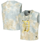 Detroit Tigers The Wild Collective Women's Washed Muscle Tank Top White