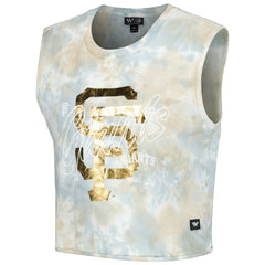 San Francisco Giants The Wild Collective Women's Washed Muscle Tank Top White