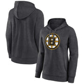 Boston Bruins Women's Primary Logo Pullover Hoodie - Charcoal Hoodies