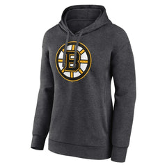 Boston Bruins Women's Primary Logo Pullover Hoodie - Charcoal Hoodies