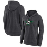 Dallas Stars Women's Primary Logo Pullover Hoodie - Charcoal Hoodies