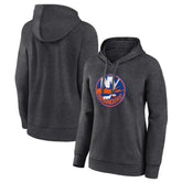 New York Islanders Women's Primary Logo Pullover Hoodie - Charcoal Hoodies