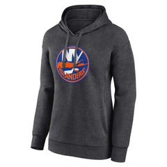 New York Islanders Women's Primary Logo Pullover Hoodie - Charcoal Hoodies