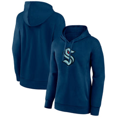Seattle Kraken Women's Primary Logo Pullover Hoodie - Deep Sea Blue Hoodies