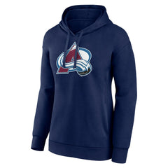 Colorado Avalanche Women's Primary Logo Pullover Hoodie - Navy Hoodies
