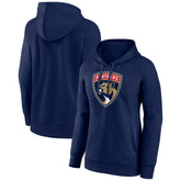 Florida Panthers Women's Primary Logo Pullover Hoodie - Navy Hoodies
