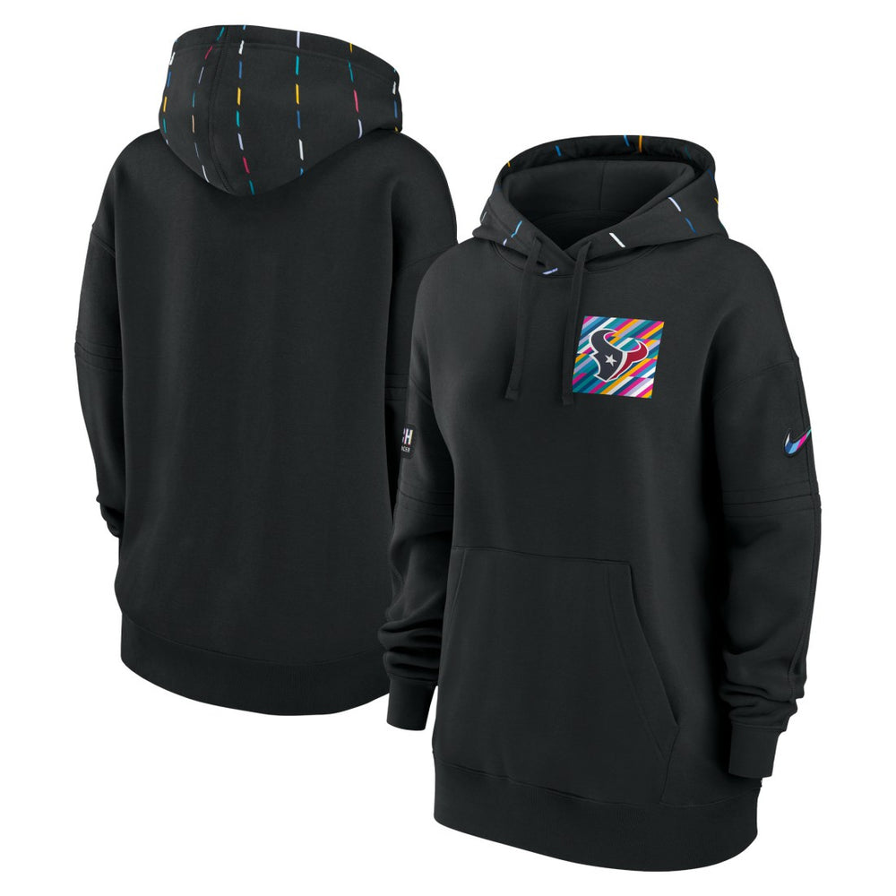 Houston Texans Women's 2023 NFL Crucial Catch Club Pullover Hoodie - Black discount