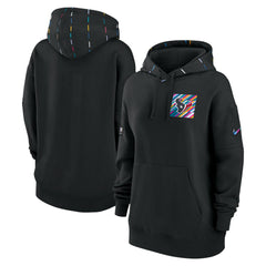 Houston Texans Women's 2023 NFL Crucial Catch Club Pullover Hoodie - Black discount