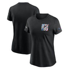 Atlanta Falcons Women's Crucial Catch Sideline Tri-Blend T-Shirt - Black sale