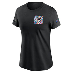 Atlanta Falcons Women's Crucial Catch Sideline Tri-Blend T-Shirt - Black sale