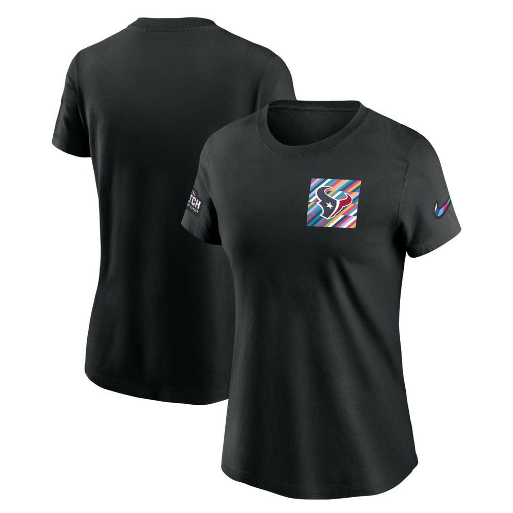 Houston Texans Women's Crucial Catch Sideline Tri-Blend T-Shirt - Black on sale